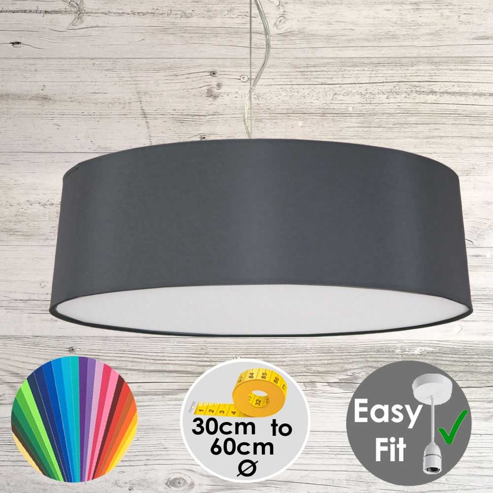 Charcoal Drum Light Shade